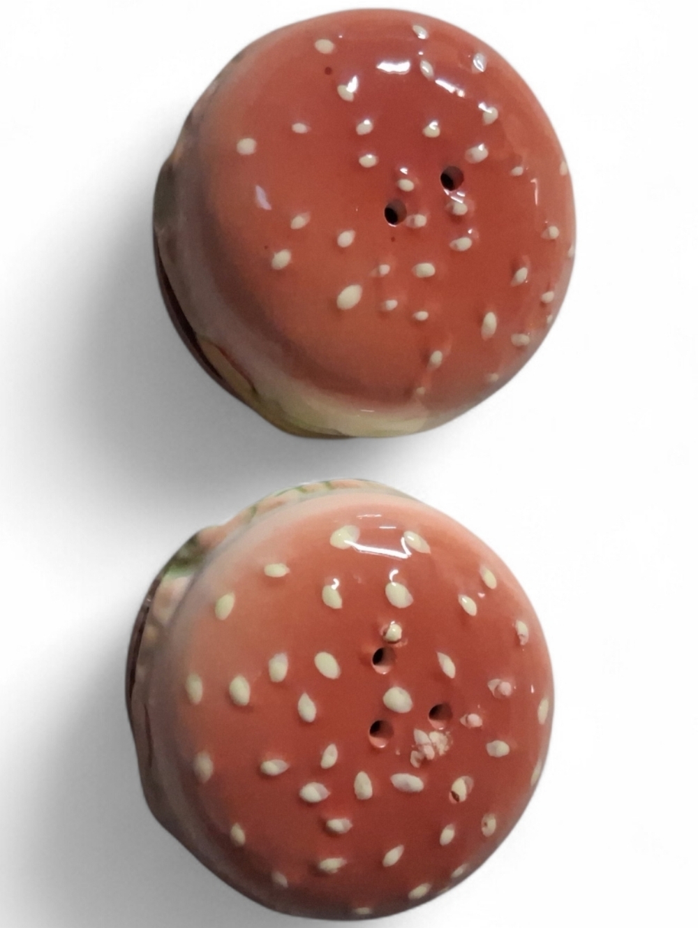 Ceramic Cheeseburger Salt and Pepper Shaker Set - L